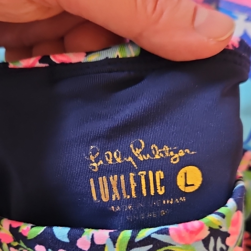 Lilly Pulitzer Luxletic Navy and Pink Activewear - Picture 2 of 6